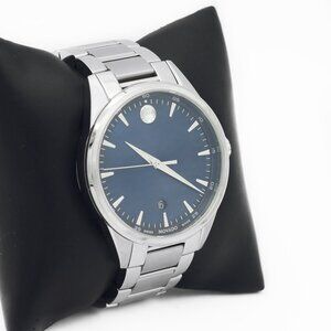 MOVADO Stratus Blue Dial Date Watch 0607244